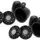 UTV Stereo black speaker pods and speaker grilles