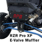 RPM RZR XPT and Pro XP E-Valve Muffler Colored Logo Back Plate - RPM SXS