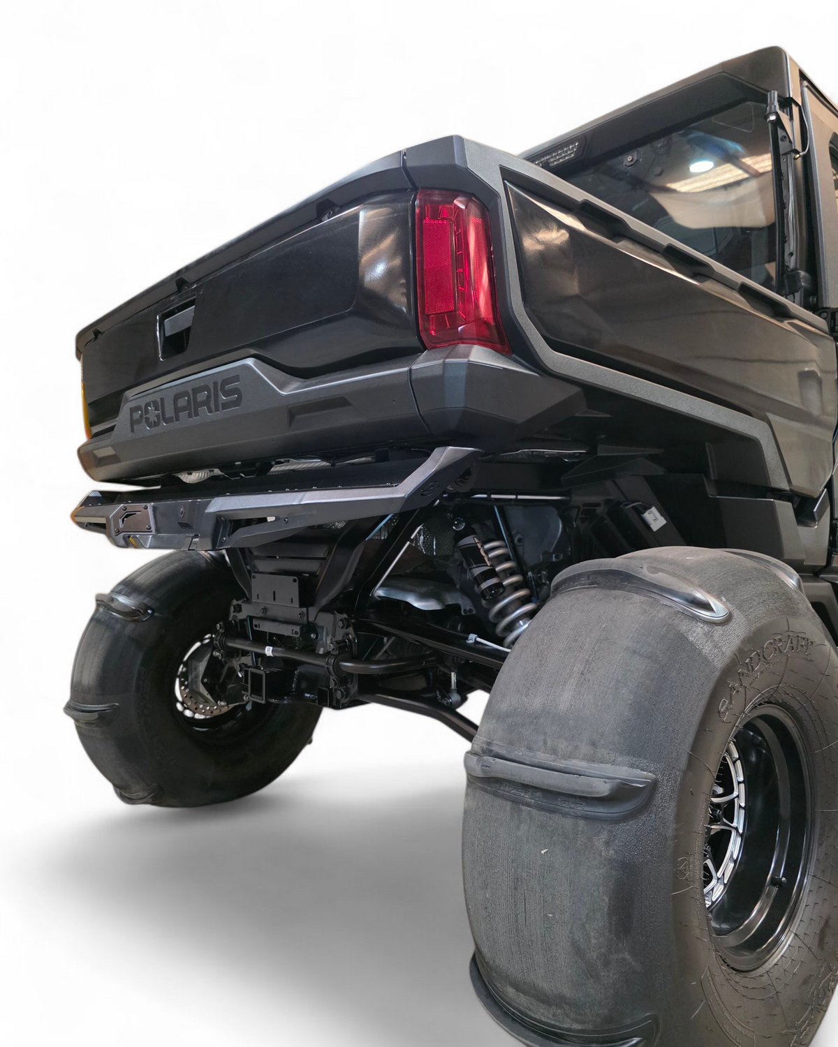 Rear camera relocated into the bumper on Polaris Ranger XD 1500 Volt rear bumper