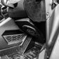 UTV Stereo subwoofer installed in the footwell of a vehicle