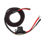 UTV Stereo power cable with inline fuse holder and ring terminals