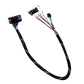 Car audio wiring harness with RCA connectors and multi colored wires