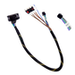 UTV Stereo wiring harness with RCA connectors and labeled speaker wires