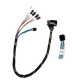 UTV Stereo wiring harness with RCA connectors and multi-pin plugs
