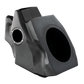 UTV Stereo black molded plastic subwoofer enclosure with speaker cutouts