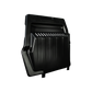 Black plastic UTV Stereo battery upgrade cover with ventilation slots