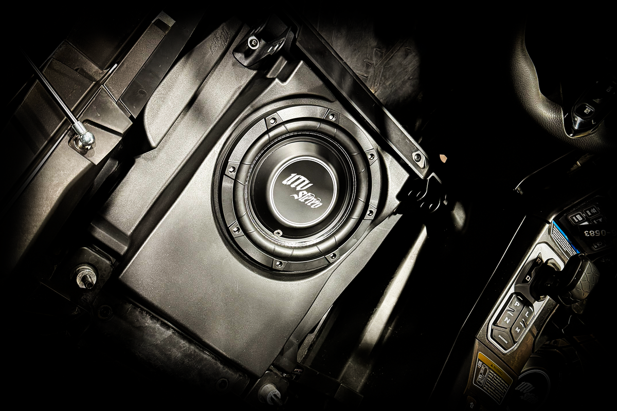Can-Am® Maverick R 10" Front Driver Subwoofer Enclosure (4-SEAT MODELS) – Unloaded | UTVS-R-ENC-DRIVER-4F