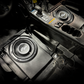 UTV Stereo subwoofer speakers installed in a vehicle center console
