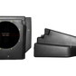 UTV Stereo subwoofer enclosure front and side profile with dimension measurements