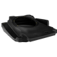 Black plastic subwoofer enclosure with circular speaker mount