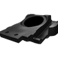 Black molded plastic vehicle subwoofer enclosure