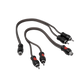 RCA Y adapter cable with one female jack and two male plugs