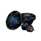 UTV Stereo speaker and tweeter set with black grilles and blue accents