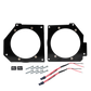 UTV Stereo speaker mounting plates with hardware and wiring harnesses