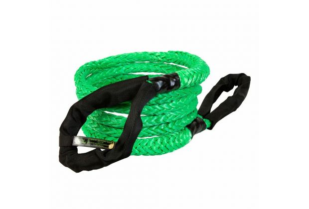 VooDoo Offroad 2.0 Santeria Series 7/8" x 20 ft Kinetic Recovery Rope with Rope Bag for Truck and Jeep - Green