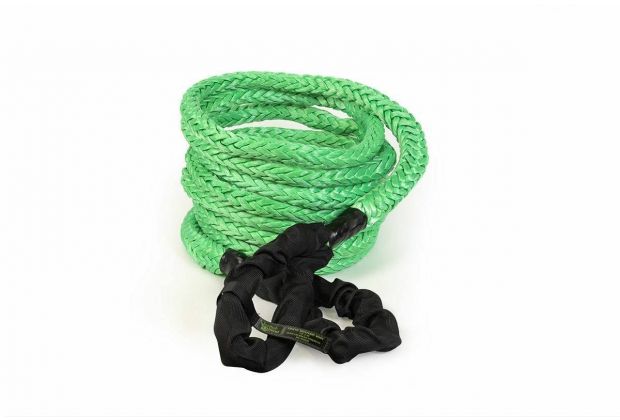 VooDoo Offroad 2.0 Santeria Series 7/8" x 30 ft Kinetic Recovery Rope with Rope Bag for Truck and Jeep - Green