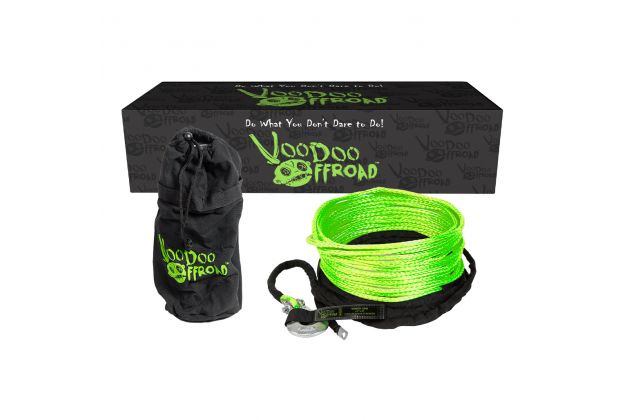 VooDoo Offroad 2.0 Santeria Series 1/4" x 50 ft Winch Line for UTV - Green