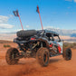 Can-Am Maverick X3 anodized black billet radius rods shown solo displaying machined construction